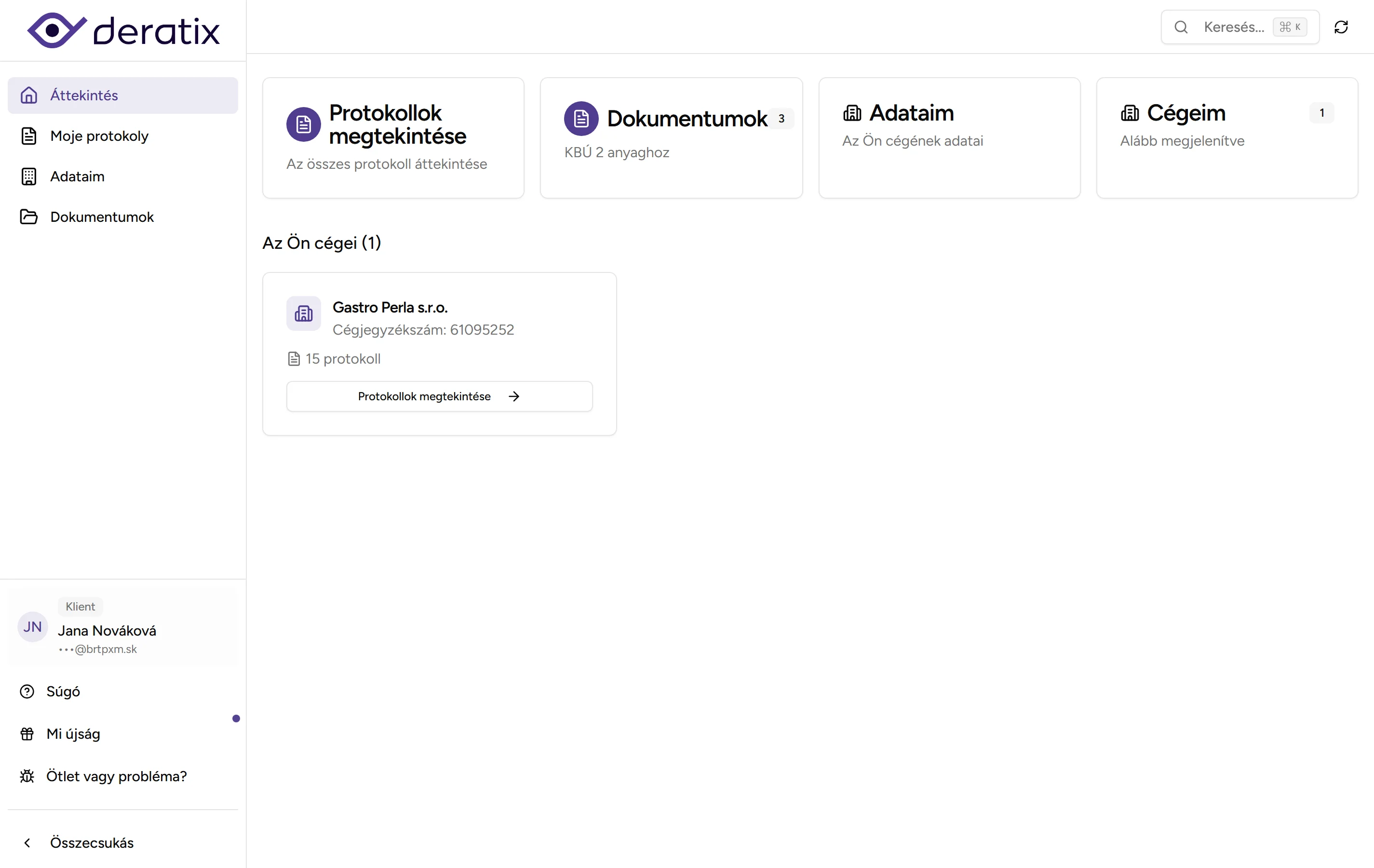 Ügyfélportál - desktop